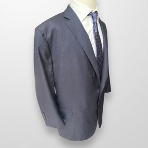 Executive Collection Tom James 56R ‎ Blue Black Plaid Blazer Sport Coat Jacket